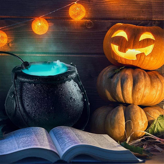 Halloween Pumpkin Smoke Witch Bucket Color Changing Lights - Essence Mascara